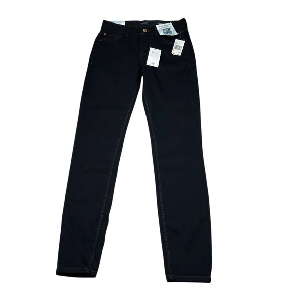 Curve Appeal Dark Blue High Rise Concealed Comfort Waist Skinny Jeans Size 2 26 - Picture 1 of 8